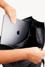 The Large Work Tote in Black Croc - Image 6