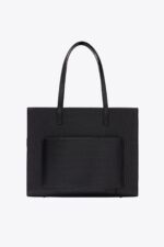 The Large Work Tote in Black Croc - Image 3