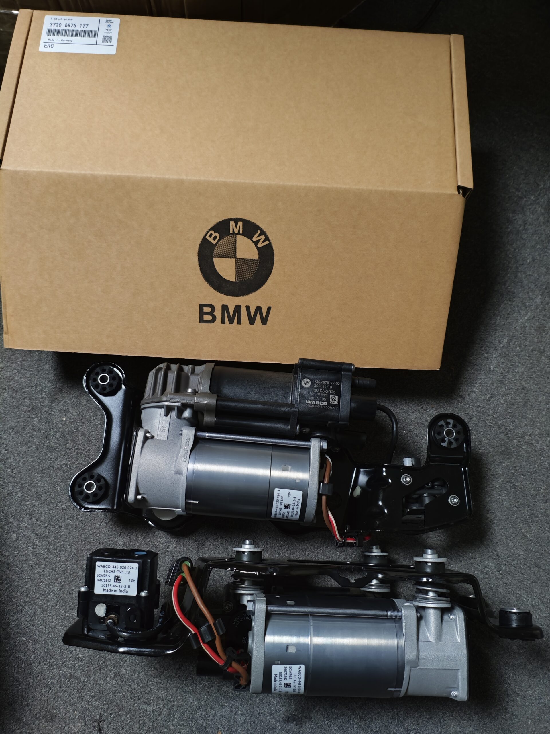 b023f926ff63d847b763c59bb138089 37206875177 BMW F15 F16 Air Suspension Pump 37206868998 37206850555 - Image 1